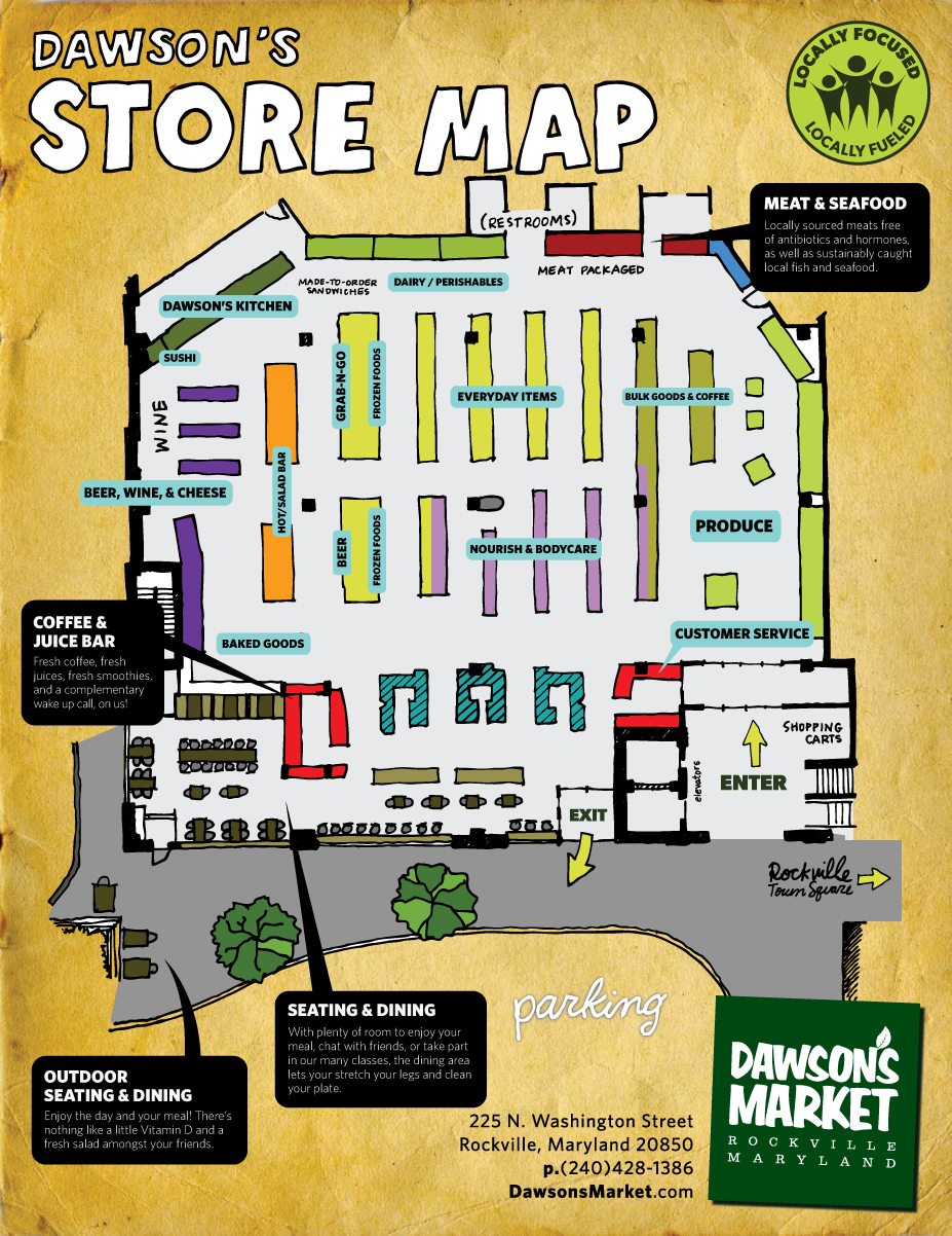 Dawsons Market :: Store Map